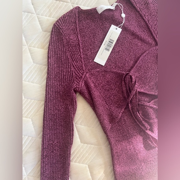 Jonathan Simkhai Alexia Marled Compact Rib Sweetheart Knit Top - Medium (NWT) - Picture 10 of 10